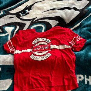 Coca Cola Womens Cropped Red T-Shirt